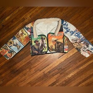 Vintage Western Print Women's Jacket